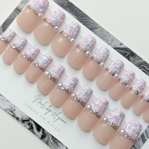 Pink and Nude Press-On Nails